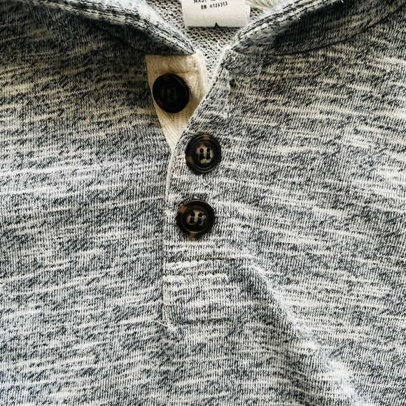 Retreat marble hoodie ribbed hem/cuff gray/navy blue kangaroo pocket Boy 5 - Picture 5 of 14